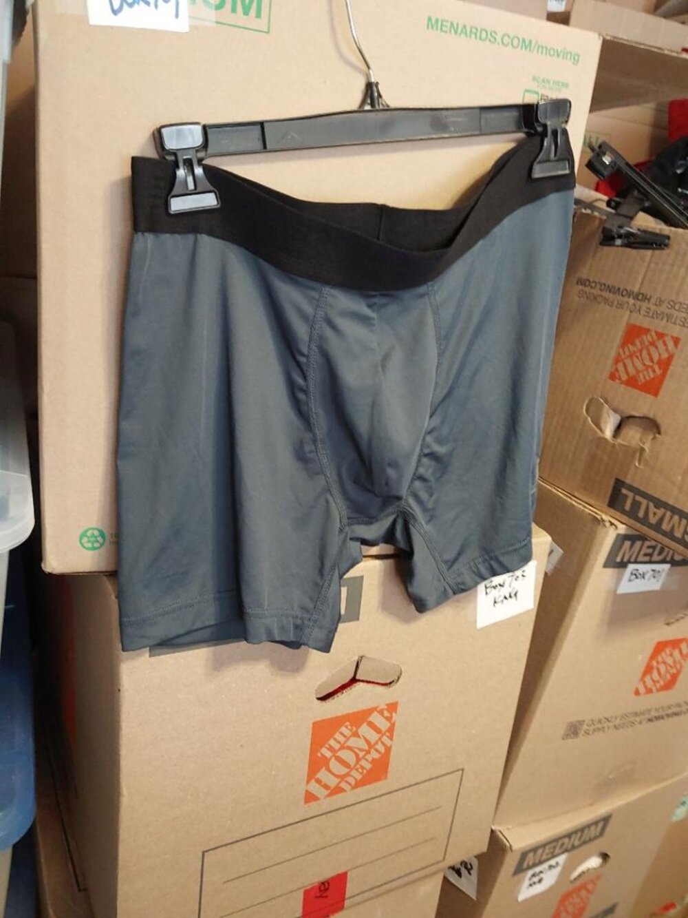 NEW ! Men New Balance Performance Boxer Briefs Dark Gray Size L